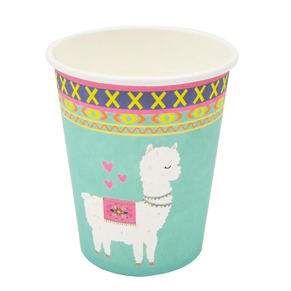 8 шт. милые Альпака бумажный стаканчик набор одноразовая розовая светильник