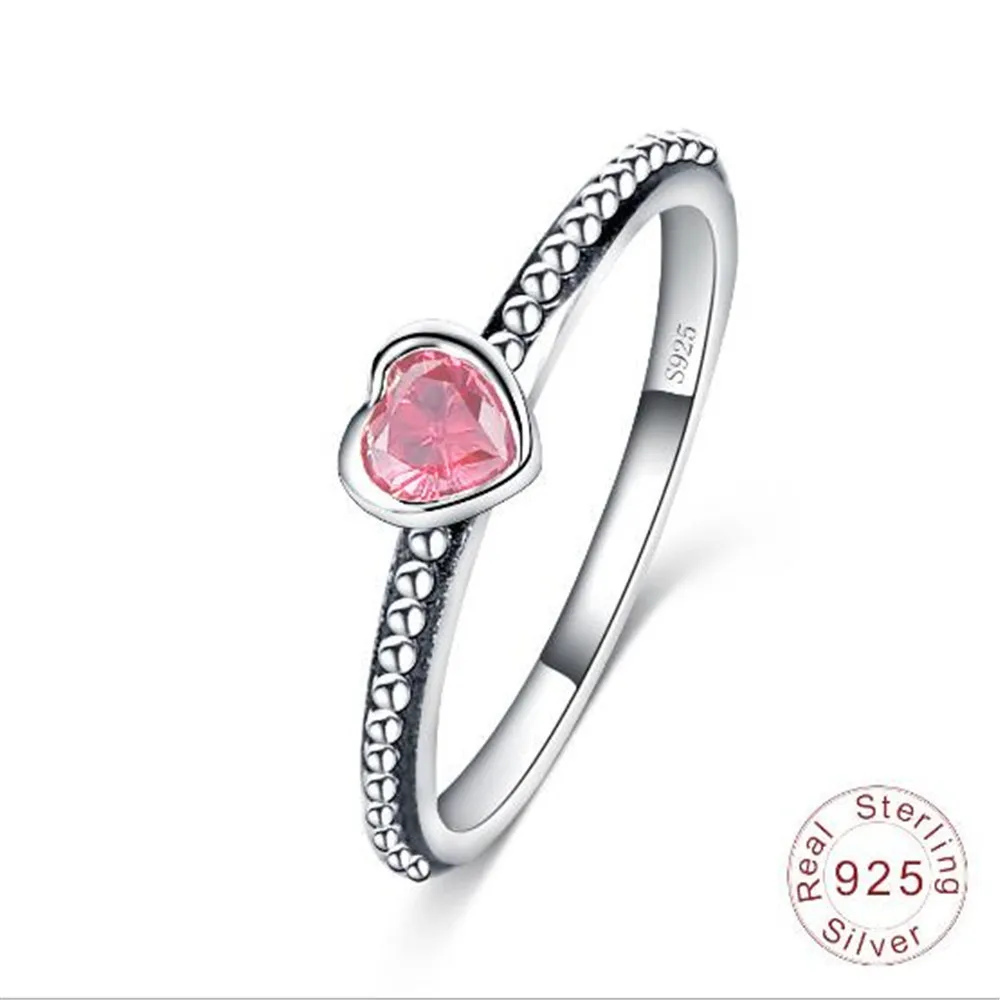 New Tredny 925 Sterling Silver Rings for Women Romantic Heart Finger Ring Wedding Jewelry anillos mujer | Украшения и аксессуары