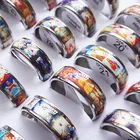 Новый стиль, религиозные украшения, топ, нержавеющая сталь, эмаль, Иисус, кольцо для мужчин и женщин, горячая Распродажа, A301