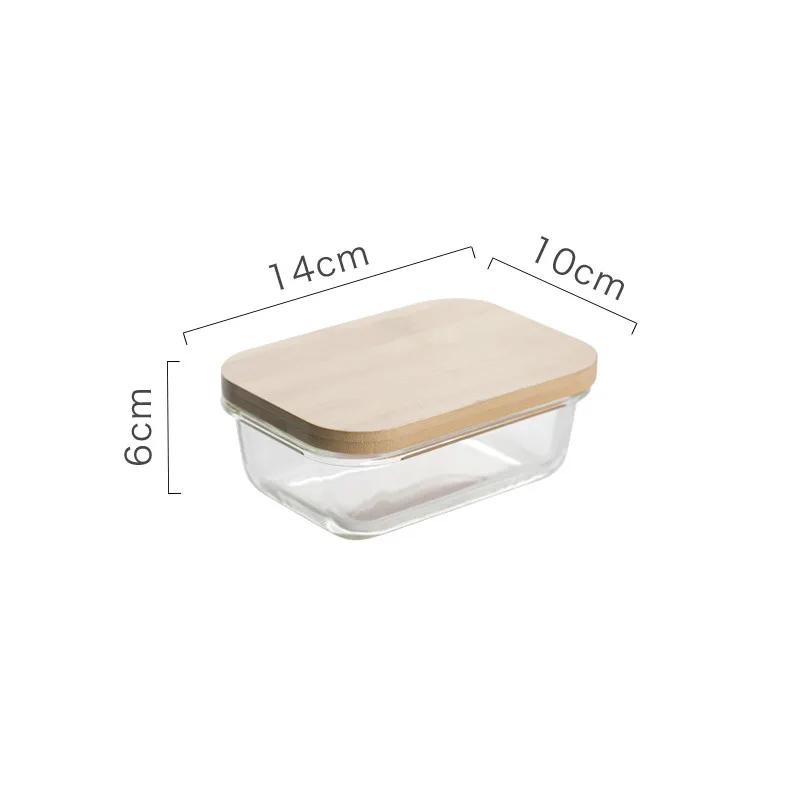 Transparent Glass Lunch Box Portable Dinnerware Food Storage Container Children Kids School Office Portable Bento Box