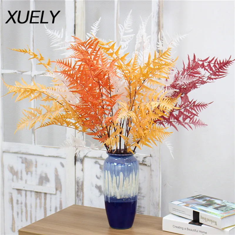 Осенний искусственный цветок цвет высокая ветка персидский лист конфетные цвета