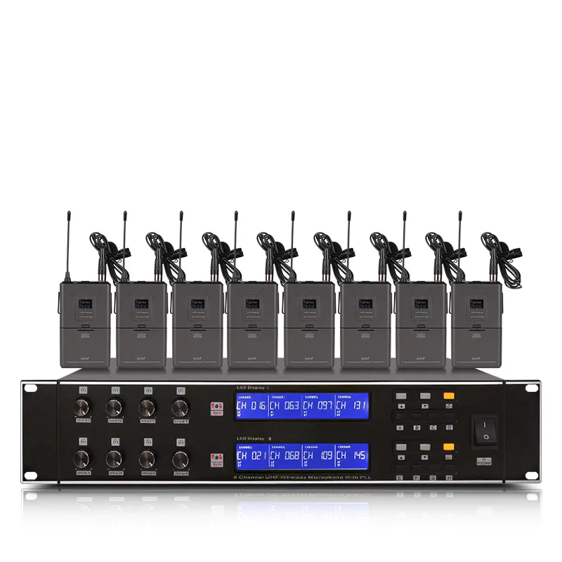 ERZHEN Профессиональная Беспроводная микрофонная система UHF8 канальный ручной отворотом конденсаторная гарнитура караоке микрофон студия 900GTAmic - Цвет: Белый