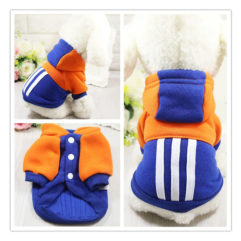 Новая зимняя одежда для собак теплая пальто маленьких и средних модные толстовки