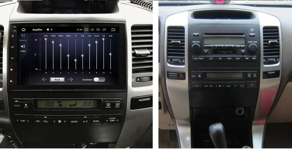 MARUBOX 9A107PX5,Штатная магнитола для Toyota Land Cruiser Prado, Lexus GX 2002- 2009,Головное устройство на Android 9.0, Восьмиядерный процессор,оперативная память 4 Гб,встроенная память 32Гб,Radio модуль TEF6686NXP