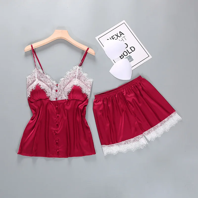 

Sexy Womens 2PC Strap Top Pants Pajamas Sets Sleepwear Lady Home Wear Nightgown Suit Robe Bath Gown Sleepshirts M-XL