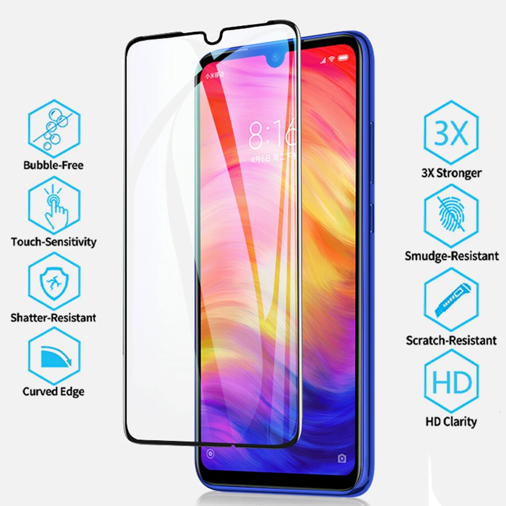 Защитное стекло 9D для Xiaomi Redmi note 7 6 pro 7a 6a mi cc9 cc9e 9 se 8 lite легкий протектор экрана