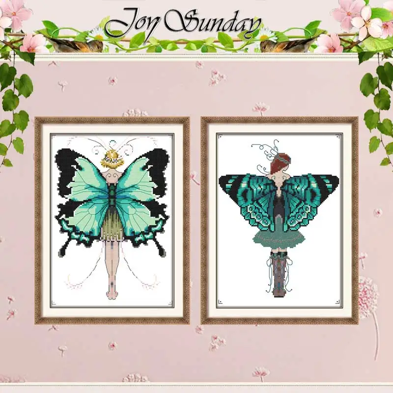 

The butterfly fairy counted Cross Stitch 11CT 14CT Cross Stitch Set Wholesale DIY Chinese Cross-stitch Kit Embroidery Needlework