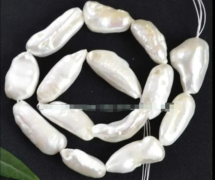 18-26mm White Bar Freeform Freshwater Pearl Beads 14&quot | Украшения и аксессуары