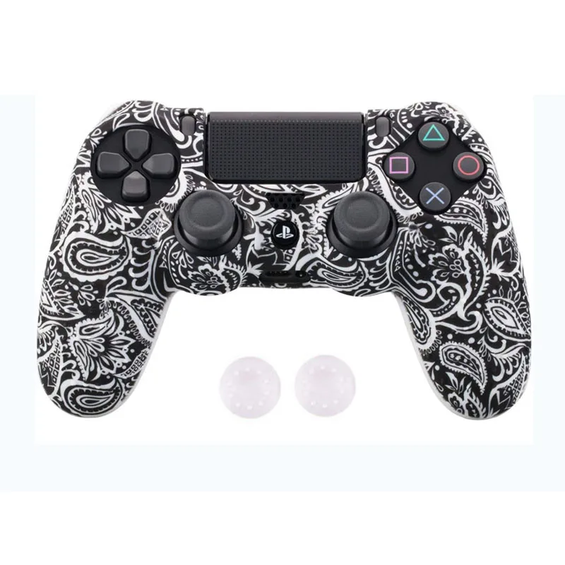 Противоскользящий силиконовый резиновый чехол для sony playstation 4 PS4 Pro тонкий контроллер с 2 джойстиками
