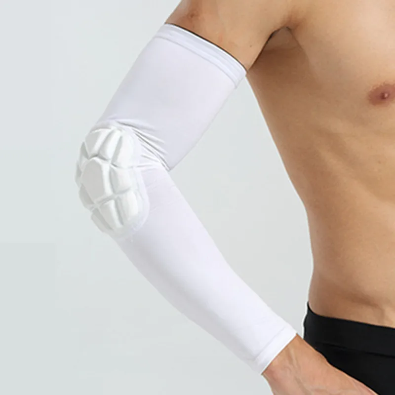 

Crashproof Padded Elastic Elbow Support Compression Arm Sleeve Protector Sport Safety Basketball Volleyball Elbow Pads Brace