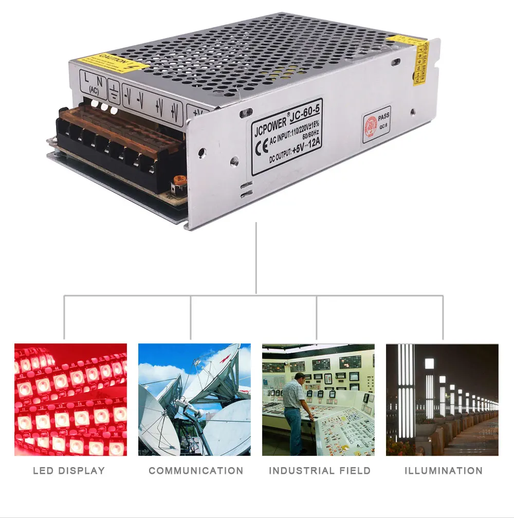 DC5V 2A 5A 6A 8A 10A 20A 30A 40A 60A светодиодный выключатель питания трансформатор, постоянный ток светодиодный адаптер питания