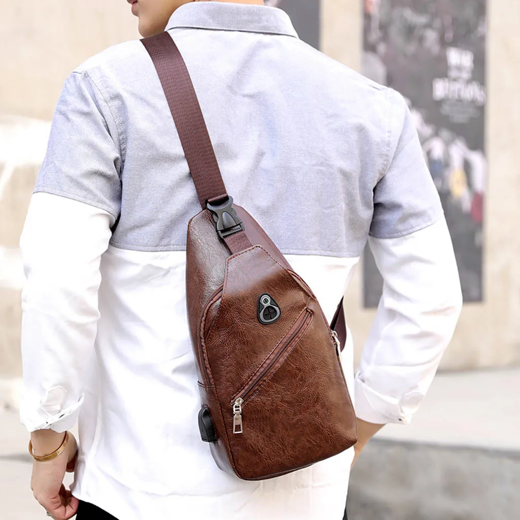 Полезная поясная сумка летняя Мужская Уличная искусственная кожа Студенческая