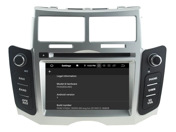 Четырехъядерный Android 9 0 автомобильный dvd-плеер для TOYOTA YARIS (2005-2011) Автомобильный