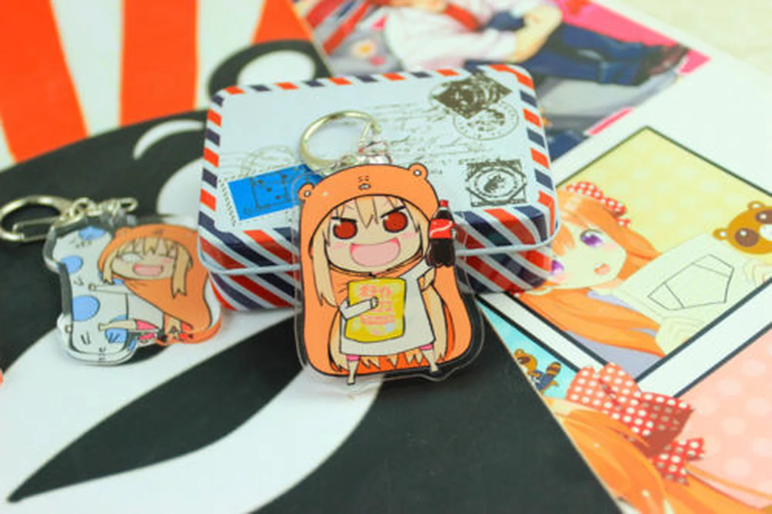 T1336 аниме Himouto! Umaru-chan акриловый брелок для ключей Редкие ремешки Косплей | Дом и