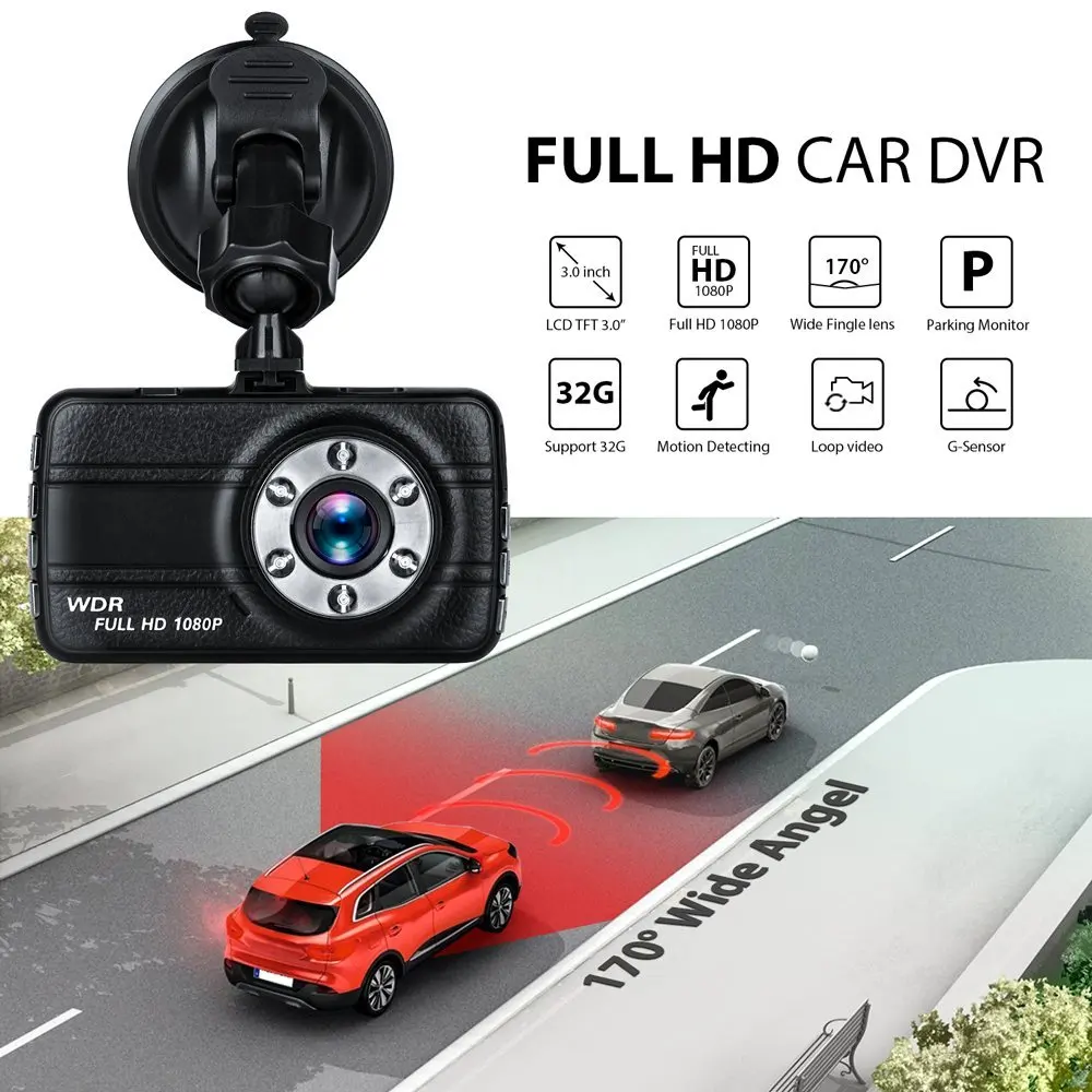 3 дюймовый Автомобильный видеорегистратор Full HD 720P Автомобильная камера рекордер