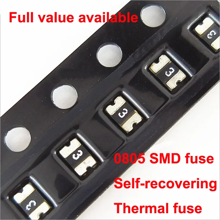 Самовосстанавливающиеся термопредохранители 0805 SMD 20 шт. 60 В/50 мА В/мА 30 24 16 В