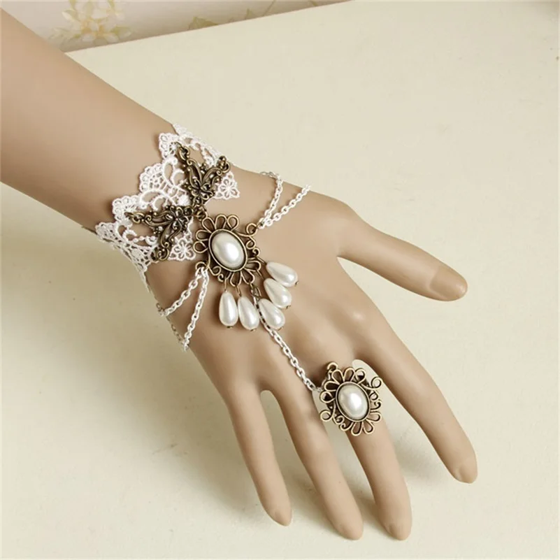Женское винтажное ювелирное изделие аксессуар в готическом стиле|bracelets for|lace