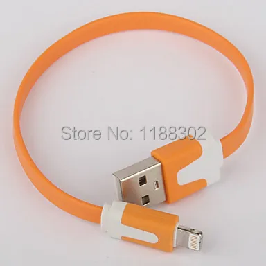Short-Term USB 2.0 Small Noodle Shape Charger Cable For iPhone 5 5S 5C iPad Mini iPod Touch Nano 7 | Мобильные телефоны и