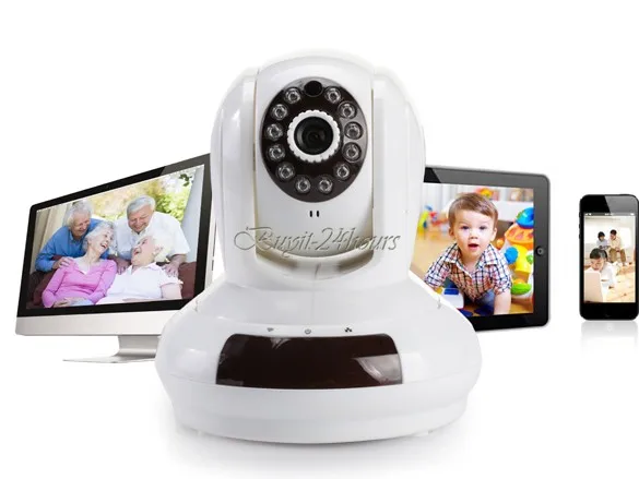 Wireless WiFi HD Cloud IP 720p Plug/ Play Pan/ Tilt Security Camera US Plug White 35|Камеры видеонаблюдения| |
