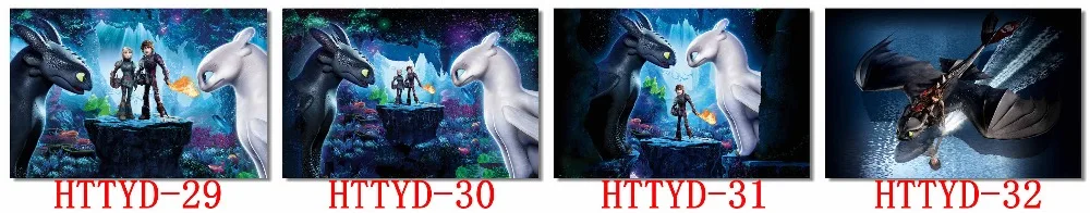 Печать на заказ Настенная роспись Как приручить дракона 3 плакат HTTYD 3D Наклейка на стену Беззубик обои для гостиной наклейки#0866