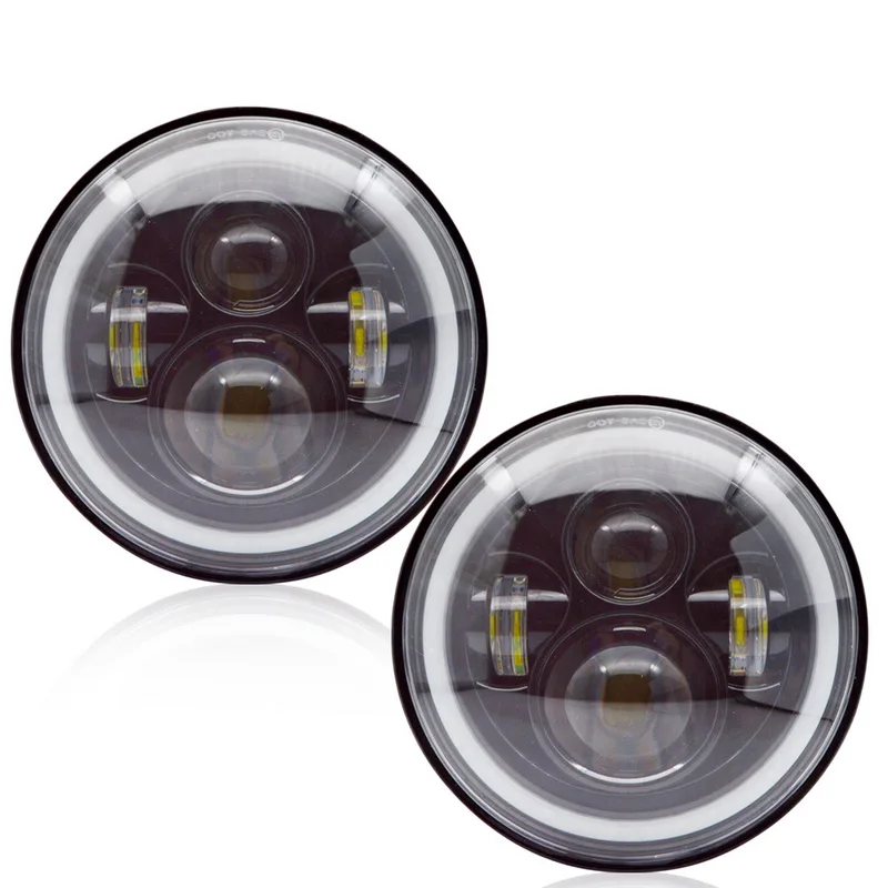 Safego 2 шт. 7 &quot40 Вт круглый RGB ангельские глазки светодиодный фонарь DRL дальнего
