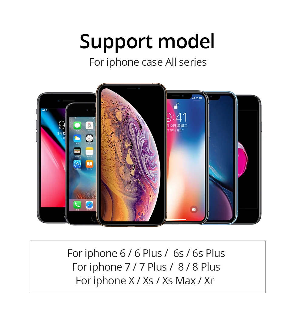 PZOZ For Apple iPhone 11 Pro Max X Xr Protection Case Xs Max 7 Case 8 6S Plus Rimless Luxury Case Ultra Thin Back Cover For iPhone7 iPhone8 iPhonex iPhone11 Smart Phone 5.8 6.1 6.5 Inch Protective Case Accessories