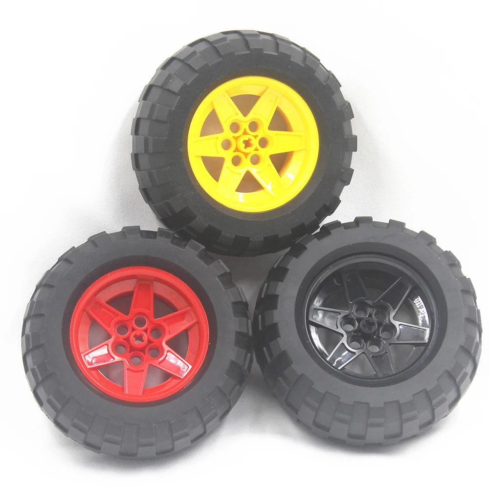 Детали MOC, 1 шт., шина BALOON WIDE DIA94,8X44 и обод диаметром 56X34, совместима с Lego, Детский конструктор 54120