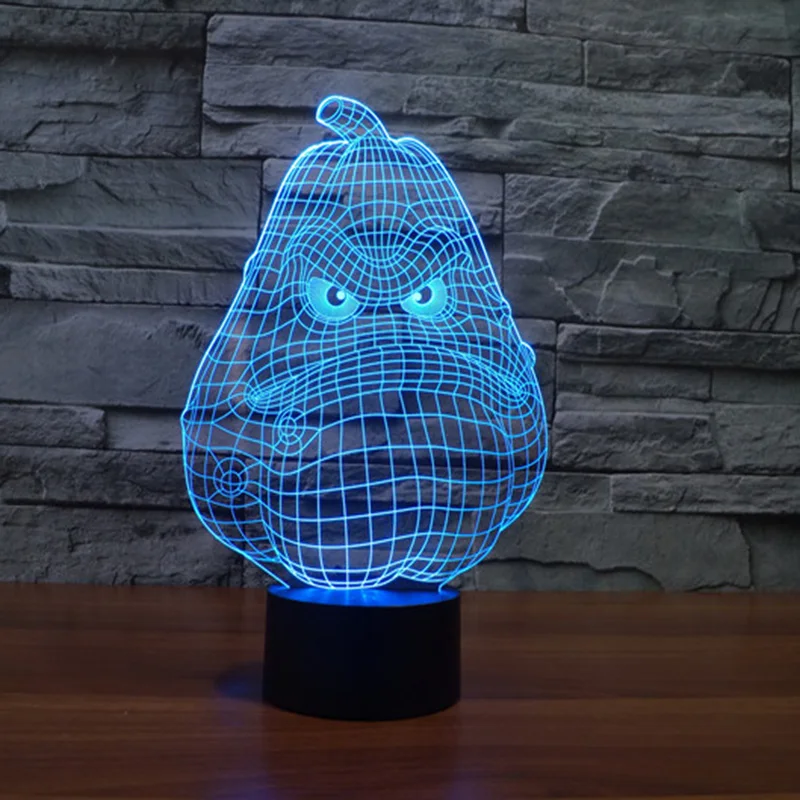 

Бесплатная доставка Фантастический Дизайн 3D зима в форме дыни креативный ночник крутая лампа атмосфера эмоция свет как украшение дома