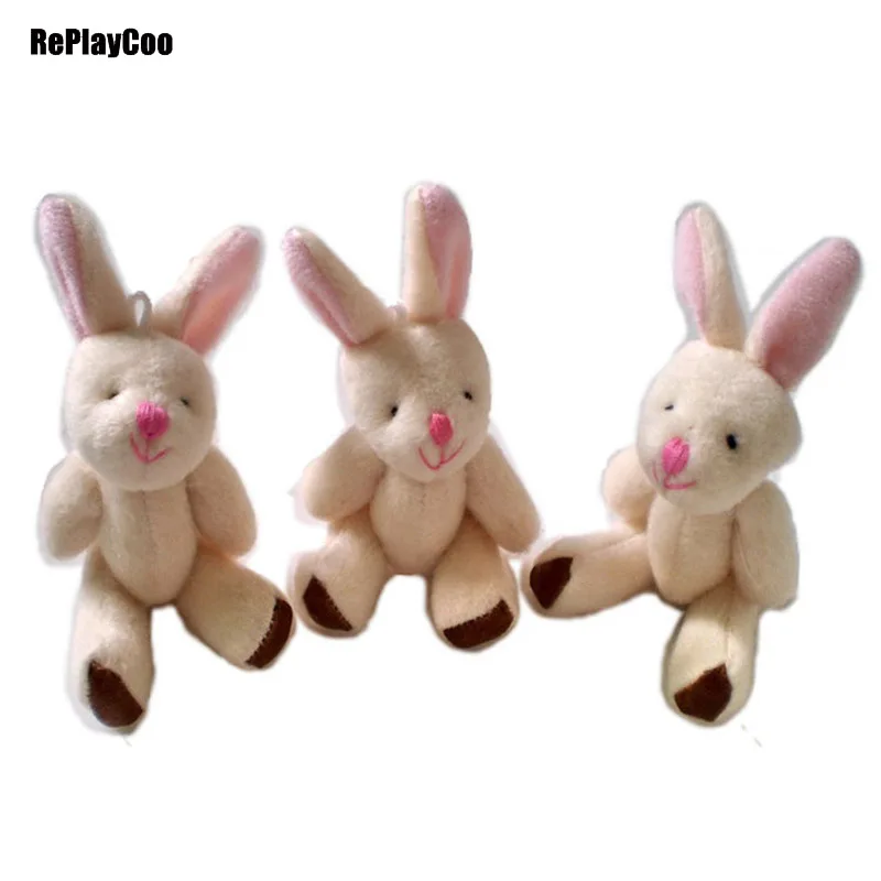 20 шт./лот Kawaii Mini Bunny Плюшевые игрушки цветок кролик мягкие животные Маленькая