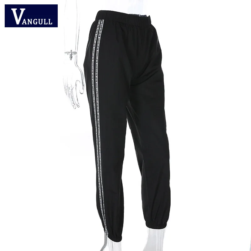 Vangull женские спортивные брюки с полосками по бокам и надписью весна осень 2019