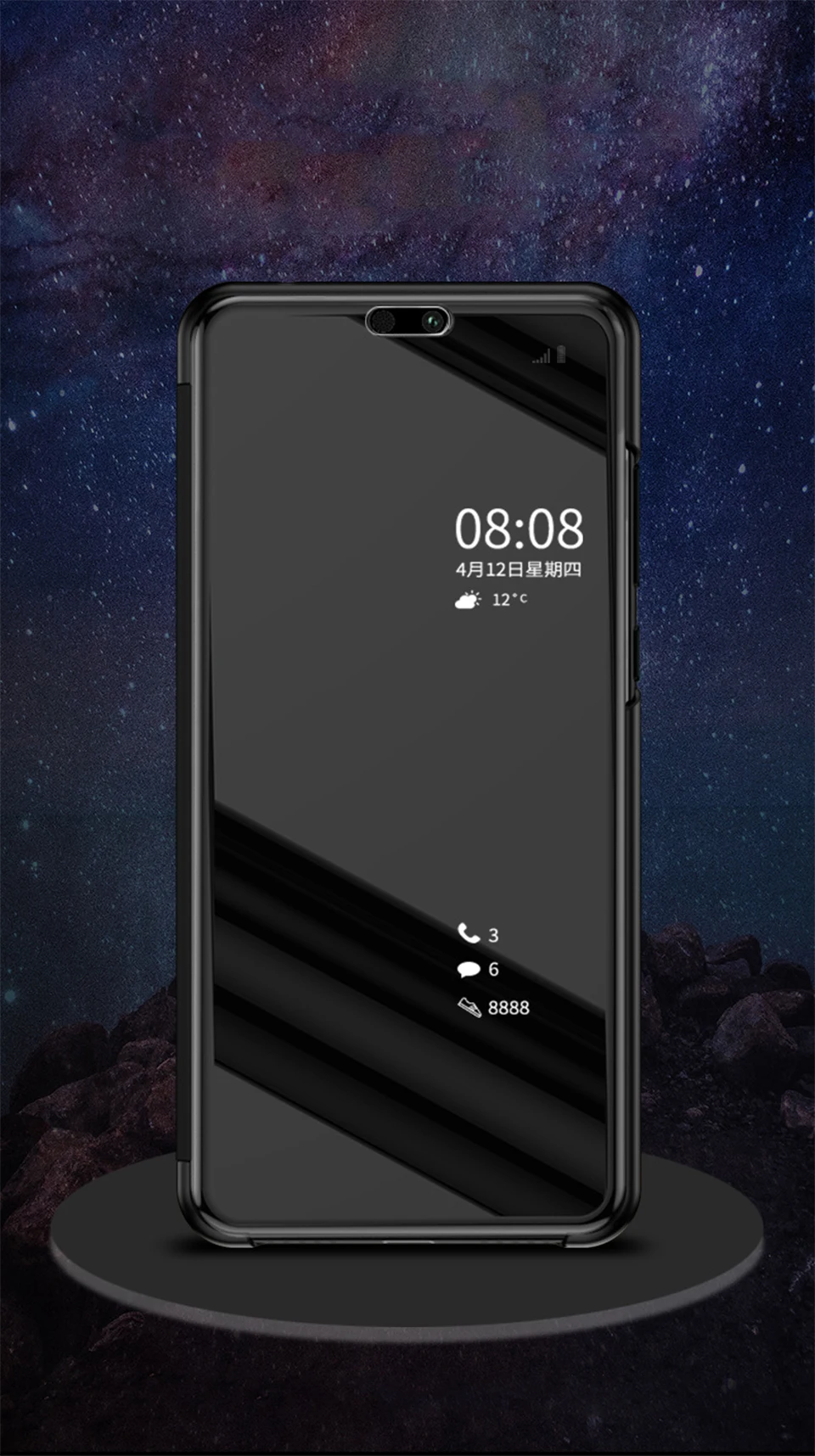 Прозрачный зеркальный умный чехол для телефона Xiaomi 9, 9, SE, чехол s, модный кожаный флип-чехол с подставкой для Xiaomi Redmi Note 5, 7, 7 Pro, чехол