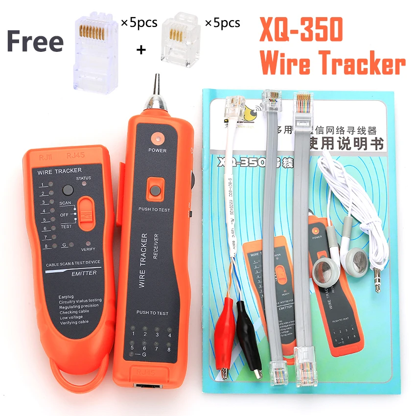KELUSHI xq-350 RJ11 RJ45 Cat5 Cat6 телефонная проволока тонер Ethernet UTP LAN Сетевой кабель тестер детектор линия Finder