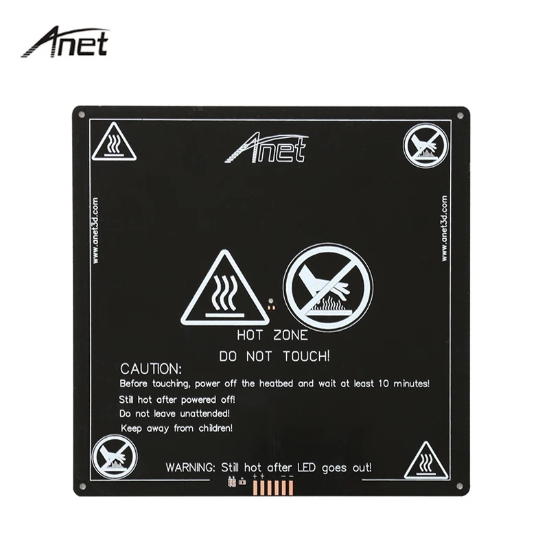 Anet 12V MK2B 220 мм * 3 алюминиевая печатная платформа для 3D принтера A8 A6|aluminium heatbed|reprap