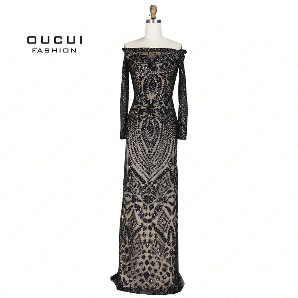 Платье вечернее с вырезом лодочкой и длинными рукавами | Свадьбы торжества