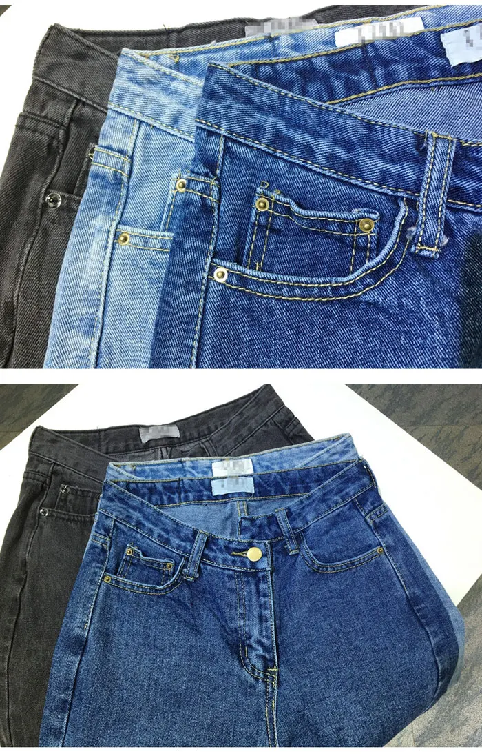 NEW Women's Jeans Wide Leg High Waist Jeans BF Pants Loose Casual Trousers Irregular Denim Pants Plus Size Jeans For Women
