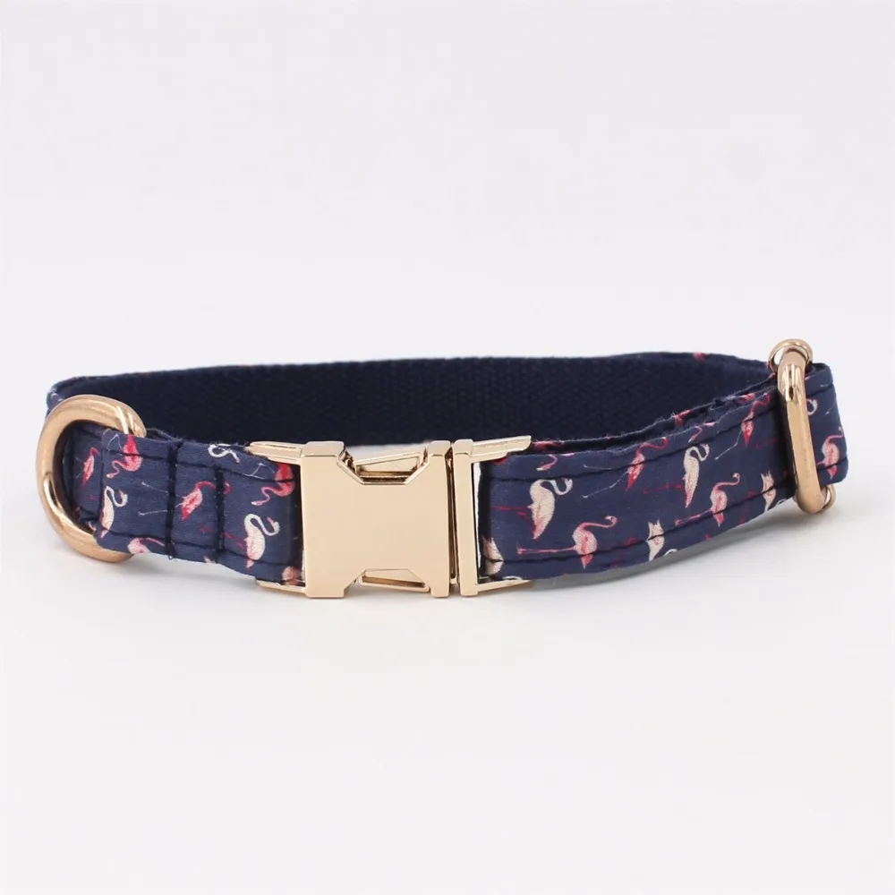 Новый морской Фламинго узор собачий ошейник поводок набор персонализированные