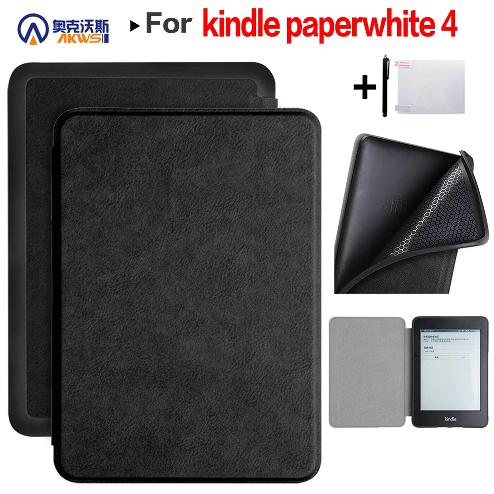Чехол для Kindle Paperwhite 4 2018 10 го поколения E reader защитный чехол из искусственной кожи