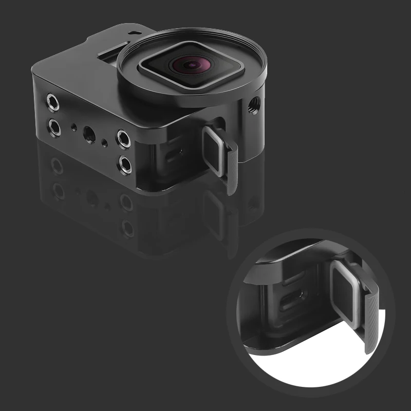 CNC алюминиевый сплав защитный чехол для GoPro HERO 5 6 7 черная камера крепление-сетка с