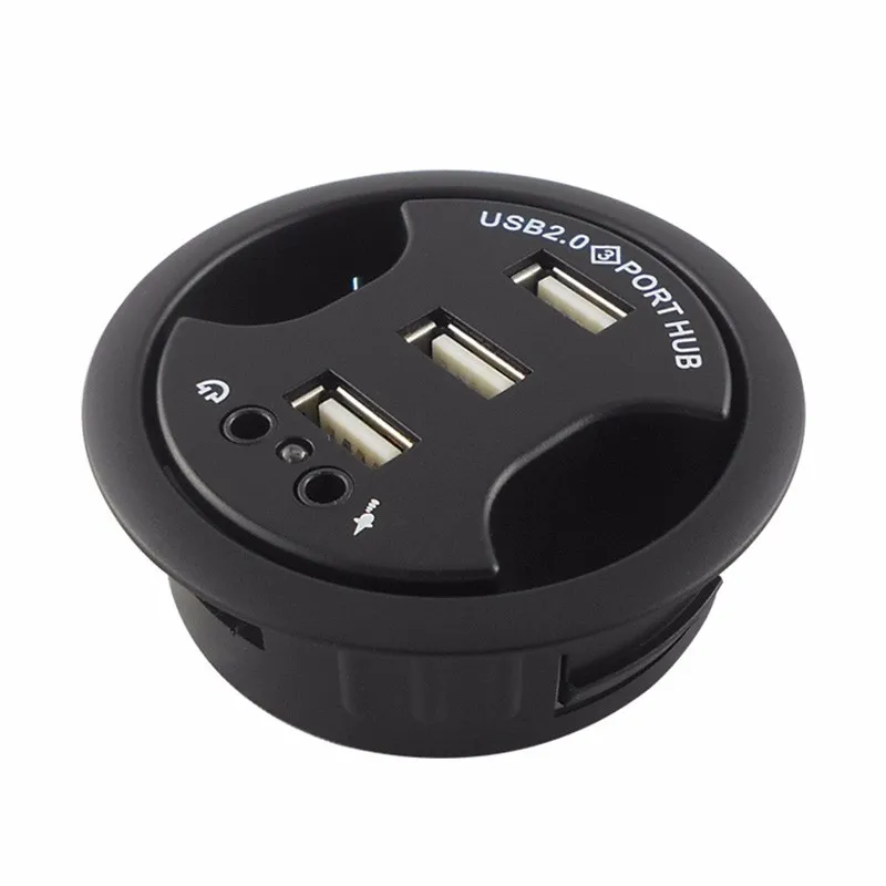 ESLOTH G4 Офисный Компьютерный стол с круглым отверстием USB разветвитель USB концентраторы конвертер ноутбук/ПК/Mac интерфейс расширения аудио порт Plug play