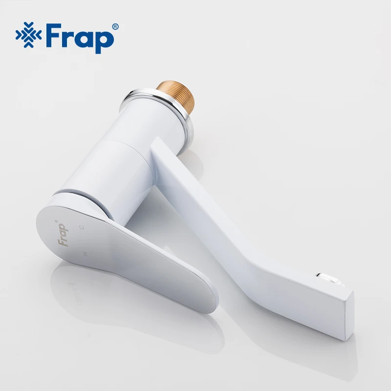 FRAP новый длинный короткий кран для раковины с одной ручкой белый смеситель