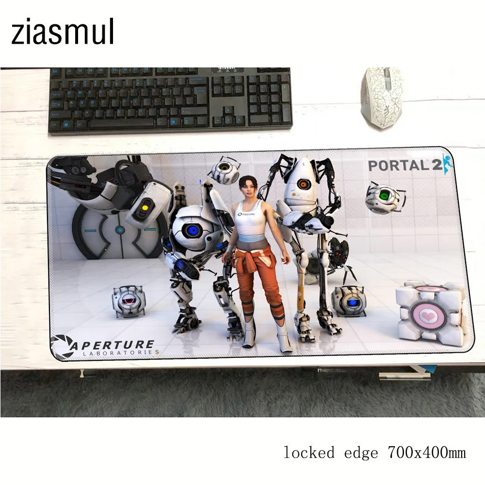 Игровой коврик для мыши portal 2 padmouse 700x400x 3 мм милый большой игровой геймерский