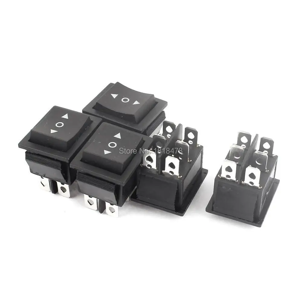 

5pcs 16A/250V 20A/125V AC 6 Pin DPDT 3Position Momentary Rocker Switch