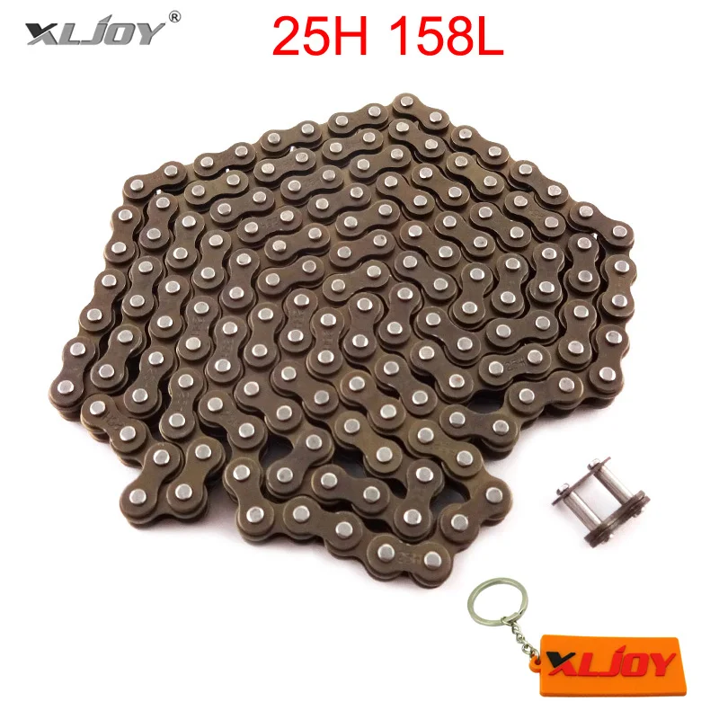 XLJOY цепь 25H 158 звенья с запасным главным звеном для 47cc 49cc ATV Quad мини грязи карманные велосипеды Minimoto мотоцикл