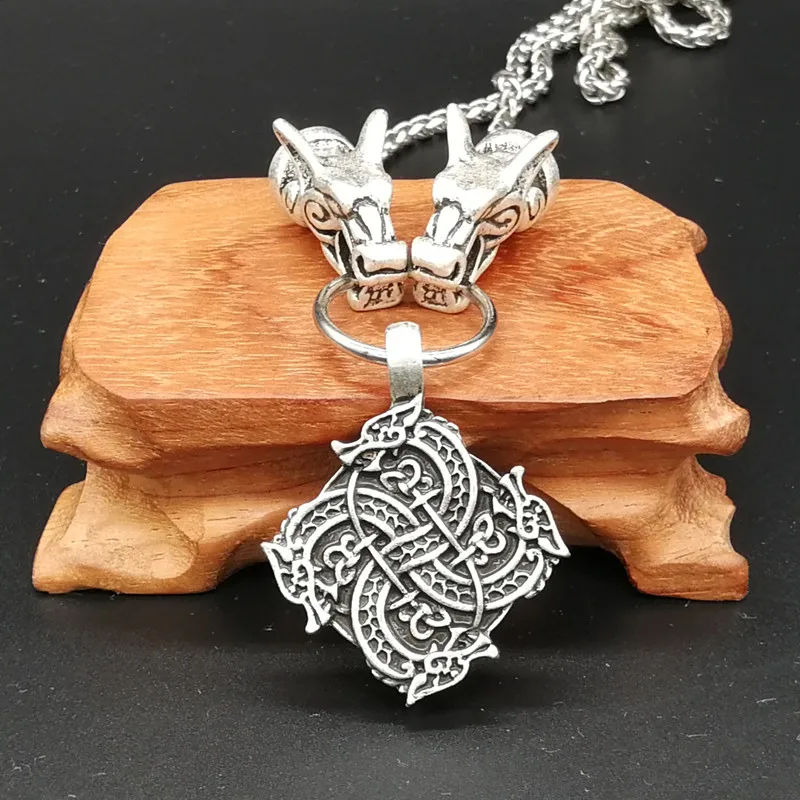 Дракон танец ссылка тело кулон волк узел ожерелье Национальный стиль ювелирные