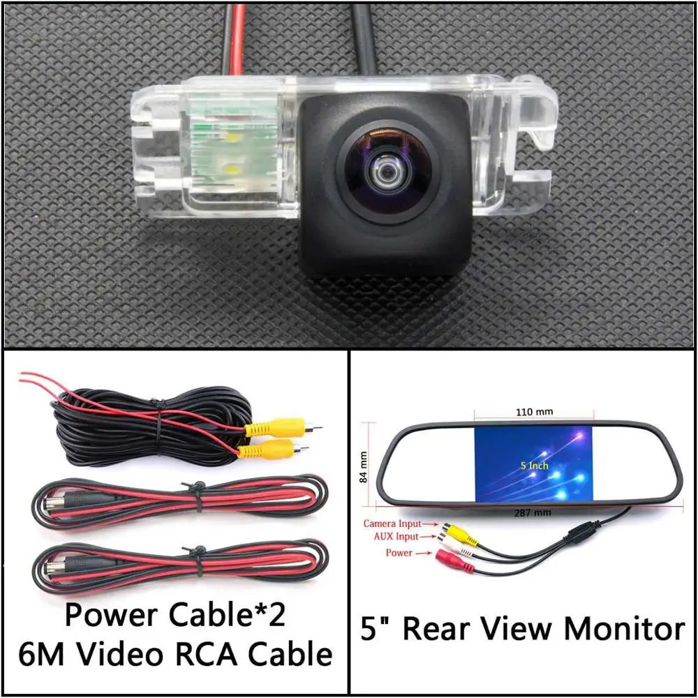 Cam N 5 inch Mirror 175 градусов HD камера заднего вида для Ford Mondeo MK4 C-Max MK2 S-Max MK1 Galaxy MK3 Fiesta MK6 Kuga EcoSport автомобильный монитор - Название цвета: Cam N 5 inch Mirror