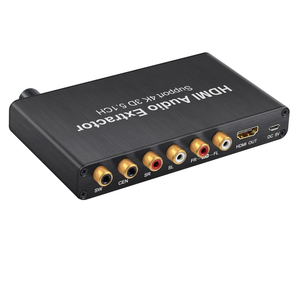 ESYNiC цифро-аналоговый аудио конвертер HDMI аудио экстрактор для Fit Dolby AC-3/DTS 4K 3D сплиттер HDMI к HDMI с оптическим