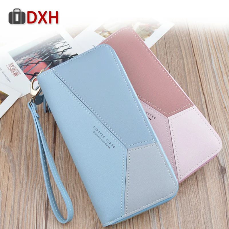 Женский кошелек на молнии DXH сумка большой портмоне милый роскошный Дамский для