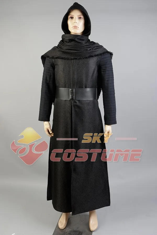 Звезда Кайло Рен Wars Csplay равномерное плащ пальто с мехом весь комплект на Хэллоуин