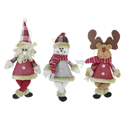 

christmas decorations for home Snowman Elk Santa Claus Navidad christmas tree decorations New Year merry christmas ornament