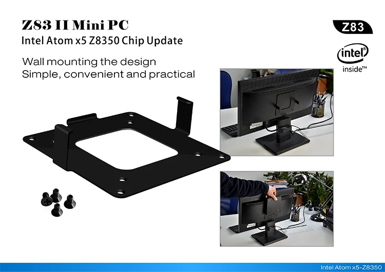 Z83II приставка 10 Мини ПК baytrail Z8350 TV box HD дисплей 2G 32 GB windows10 телеприставке Media Player умный компьютер